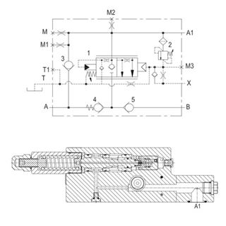 Bild von Rohrbruch-Flanschventile 1" SAE 6000