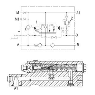 Bild von Rohrbruch-Flanschventile 3/4" SAE 6000