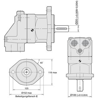 Bild von Axialkolbenpumpe F11-010-LB-CV-K-000