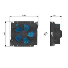 Bild von Öl Luft-Kühler ASA 0115 12V DC