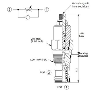 Bild von Drosselrückschlagventil NC-5A-21-BC-L