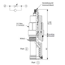 Bild von Drosselrückschlagventil NC-16A-21-BA-L