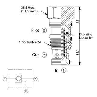 Bild von Rückschlagventil CC-2A-30-20-N, T-2A