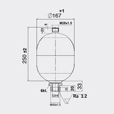 Bild von Membranspeicher SBO210-2.8E1/112U-210AB