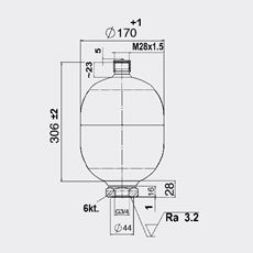 Bild von Membranspeicher SBO250-3.5E1/112U-210AK