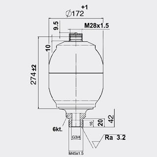 Bild von Membranspeicher SBO330-3.5E1/112U-330AB