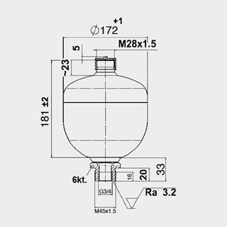 Bild von Membranspeicher SBO330-2E1/112U-330AB