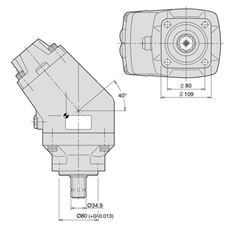 Bild von Axialkolbenp. 2-Kreispumpe F2-70/70-L