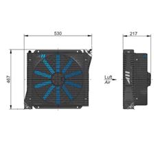 Bild von Öl Luft-Kühler ASA 0176 12V DC