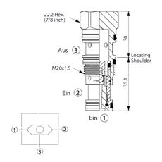 Bild von Wechselventil LS-11A-30-N-N, Signal A. 3