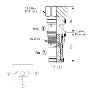 Bild von Wechselventil LS-11A-30-N-N, Signal A. 3