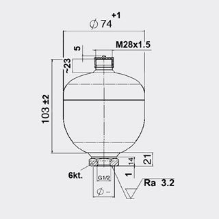 Bild von Membranspeicher SBO210-0.16E1/112U-210AK