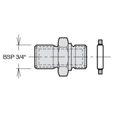 Bild von Nippelsatz BSP 3/4" für VP1-045/-075
