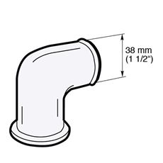 Bild von Sauganschluss 90° DN 3/38 mm