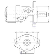Bild von Motor OMP032, 25mm mit Leckölanschluss