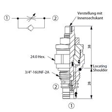 Bild von Drosselrückschlagventil NC-08W-20-N-L