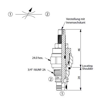 Bild von Drosselventil NV-08W-20-N-K