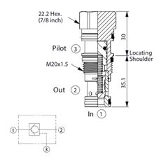 Bild von Rückschlagventil CC-11A-30-20-N, T-11A