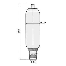 Bild von Blasenspeicher SB330-1A1/112U-330A