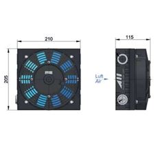 Bild von Öl Luft-Kühler ASA 0043 12V DC