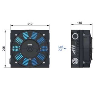 Bild von Öl Luft-Kühler ASA 0043 12V DC
