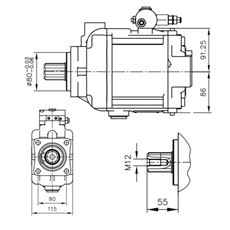 Bild von Axialkolbenp. V60N-060 RDYN m. LS-Regler