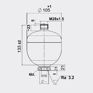 Bild von Membranspeicher SBO210-0.5E1/112U-210AK