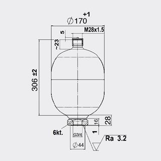 Bild von Membranspeicher SBO250-3.5E1/112U-210AK